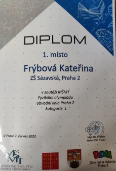 Předávání ocenění za matematickou a fyzikální olympiádu